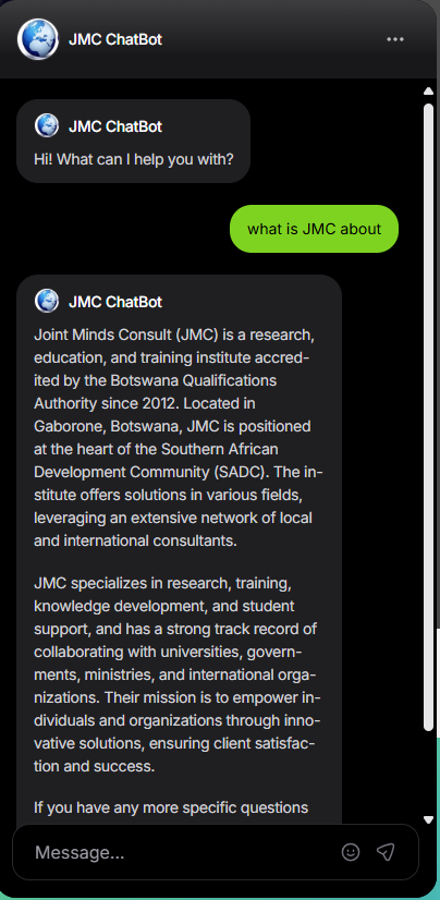 AI Chatbot on new website